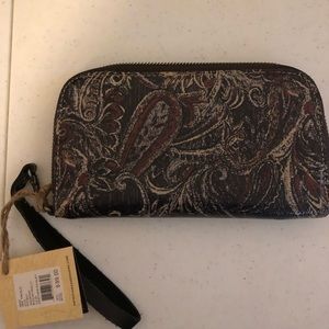 Patricia Nash Blue Paisley Wallet Wristlet NWT